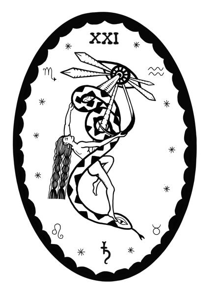 “the universe” card from the thoth tarot